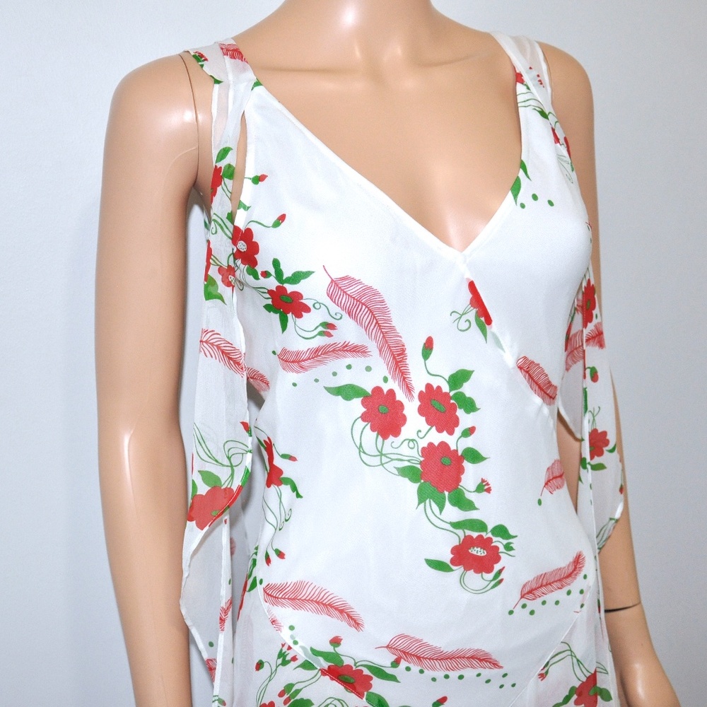 NWT! CELIA BIRTWELL EXPRESS Silk Chiffon Maxi - 4